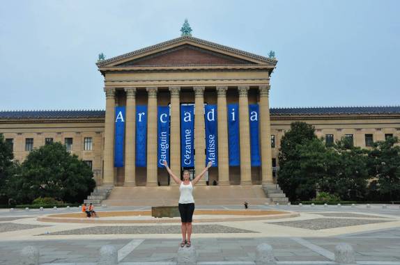 Visita ao Museu de Belas Artes de Philadelphia, na Pennsylvania, nos Estados Unidos